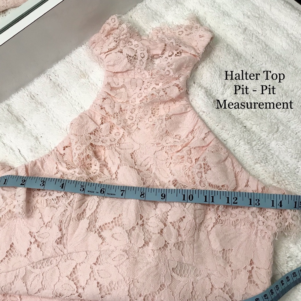 Halter Lace Pattern Dress (Like New) - Picture 4 of 12